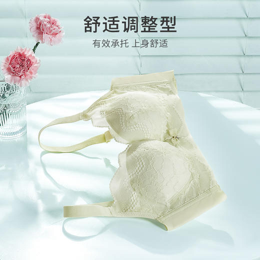 熳洁儿 轻塑立挺文胸软糖立体杯收副乳无钢圈中薄款BC杯23261540 商品图1