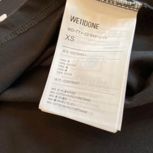 We11done23春夏超大版型有机棉弹幕印花T恤 商品图8