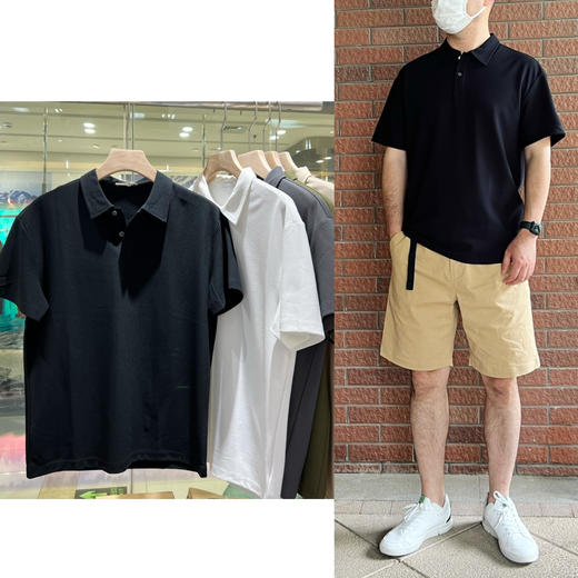 A101男爽滑松身polo衫透气纯色短袖T恤【包邮+三天无理由退huan】 商品图0
