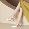 细跟圆头凉鞋，时尚包头后空高跟女鞋QS-23012 商品缩略图3
