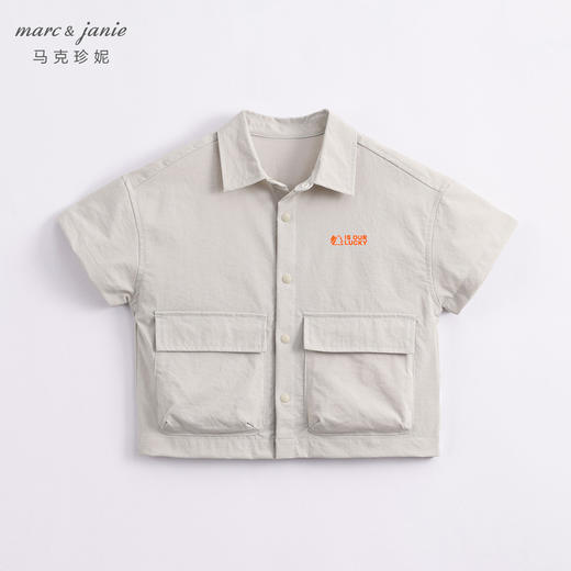【速干】马克珍妮新款夏装 男童户外风大口袋短袖衬衫230917 商品图2