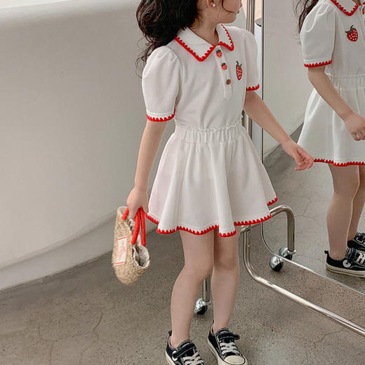 裁缝学苑TQ87 女童翻领撞色套装纸样儿童上衣短裙裤裁剪衣服样板 商品图3