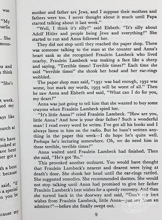 【中商原版】谁偷了我的粉兔子 When Hitler Stole Pink Rabbit 英文原版 Judith Kerr 商品图5