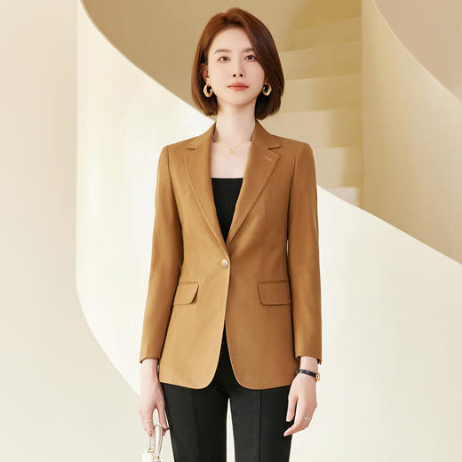 【羊毛混纺】罗蒙春秋款小西装外套女士商务休闲通勤百搭单西服上衣女 商品图3