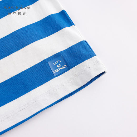 马克珍妮新款夏装 男童学院风条纹撞色纯棉背心230720 商品图5