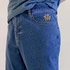 财福刺绣男款直筒牛仔裤 定制7-10天发货 商品缩略图3