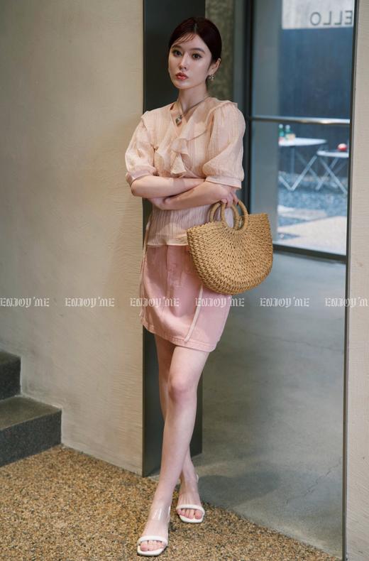 【门店同款】夏季荷叶领天丝小衫 150626640 商品图4