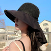 ZQ-T1-M2271日本UV遮阳帽女夏天太阳帽子大檐披肩蝴蝶结渔夫帽潮 商品缩略图7