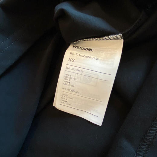 We11done23春夏超大版型有机棉弹幕印花T恤 商品图8