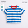 马克珍妮新款夏装 男童学院风条纹纯棉短袖T恤230698 商品缩略图0