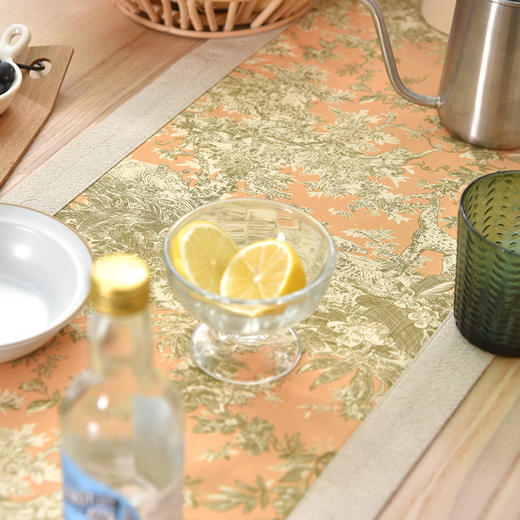 法式丛林线描系列桌旗田园双面茶旗 商品图2