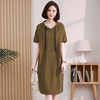时尚休闲，纯色直筒卫衣裙大码宽松连帽连衣裙HR-WH6809 商品缩略图5
