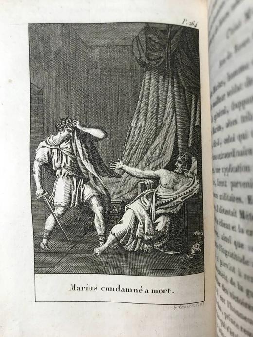 【法语】1826年 菲利伯特《罗马史之美》 8幅原品版画插图 全真皮精装64开 商品图9