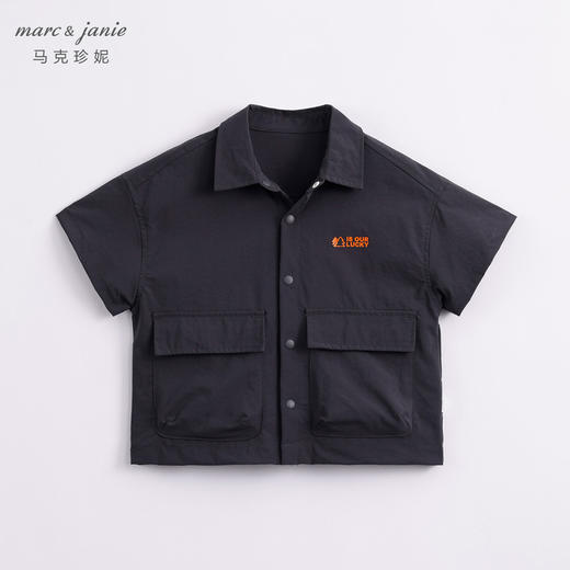 【速干】马克珍妮新款夏装 男童户外风大口袋短袖衬衫230917 商品图3