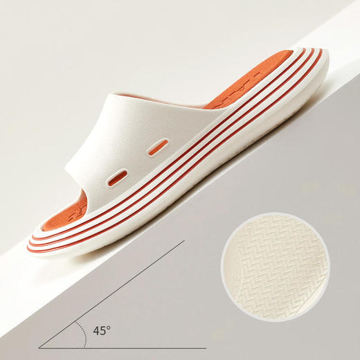 优调 轻潮跑道运动拖鞋，双层EVA发泡工艺，软弹十足，3.8cm厚底拉长腿型，耐穿耐磨防滑，撞色设计潮流百搭 商品图4