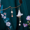JGL-03220321民族风耳饰琉璃喇叭花不对称耳环复古国风耳坠夸张大气耳环女 商品缩略图2