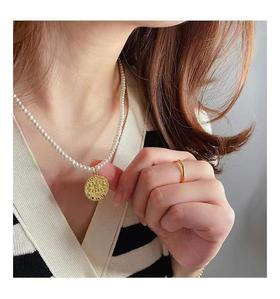 25年秋冬流行色 白*何同款 意大利GIRATI为爱 智慧（恶魔）之眼纯天然淡水珍珠水晶项链