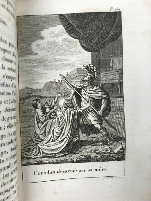 【法语】1826年 菲利伯特《罗马史之美》 8幅原品版画插图 全真皮精装64开 商品图6