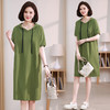 时尚休闲，纯色直筒卫衣裙大码宽松连帽连衣裙HR-WH6809 商品缩略图8