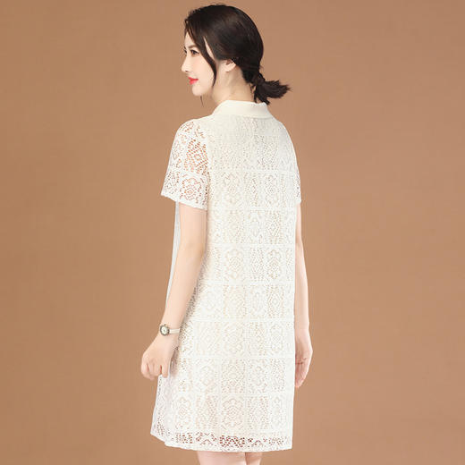 夏季新款，中长款蕾丝镂空连衣裙女休闲气质A字裙薄款GYM-OP0416 商品图1