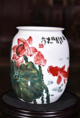 高温颜色釉莲年有馀