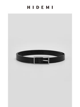 HIDEMI 简约方扣牛皮腰带