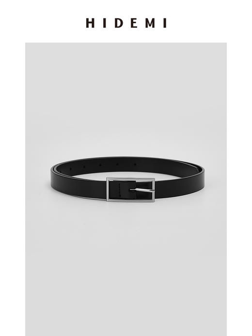 HIDEMI 简约方扣牛皮腰带 商品图0