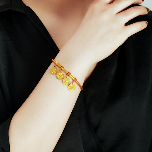 宫匠造办 十朝十美宫镯 汉·守护四方黄金开口镯 商品图5