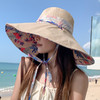 ZQ-X2-M2446帽子女夏季新款印花渔夫帽户外防风大檐帽遮脸太阳帽 商品缩略图7