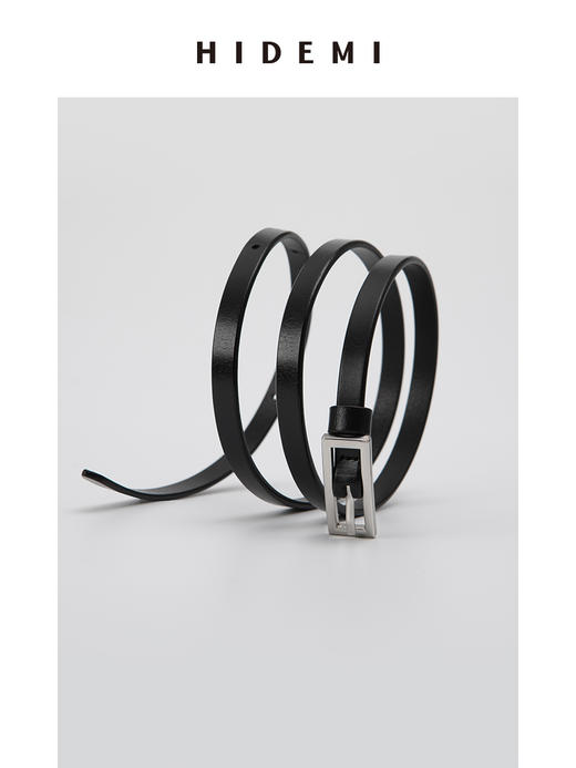 HIDEMI 简约方扣牛皮腰带 商品图14