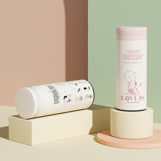 史努比正版休闲卡通保温杯水杯随手直杯304不锈钢成人宝宝保温杯 商品图1