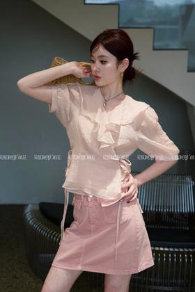 【门店同款】夏季荷叶领天丝小衫 150626640