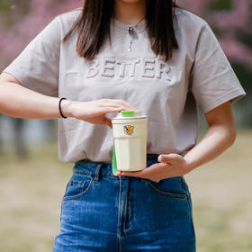 袋鼠团团保温杯咖啡杯清新绿