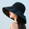 ZQ-X3-M2434拼接遮阳帽女韩版新款泡泡纱大檐渔夫帽休闲潮流帽子 商品缩略图7