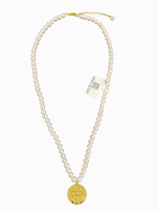 25年秋冬流行色 白*何同款 意大利GIRATI为爱 智慧（恶魔）之眼纯天然淡水珍珠水晶项链 商品图2