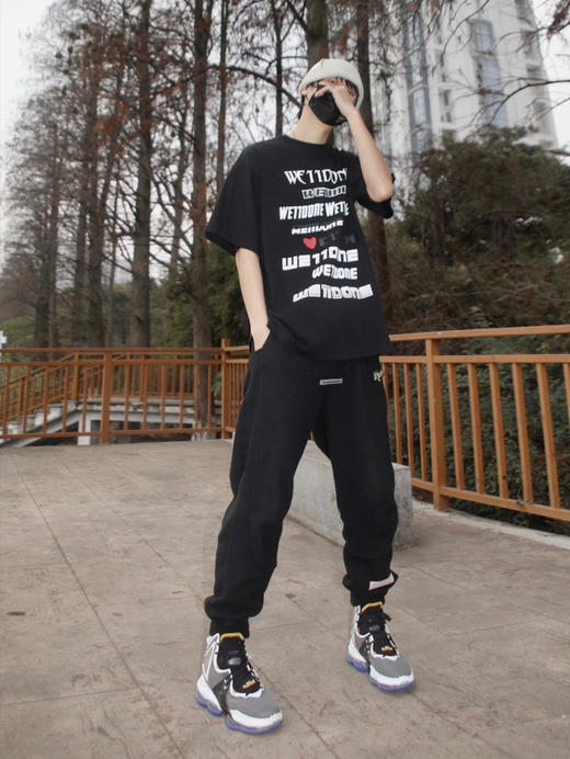 We11done23春夏超大版型有机棉弹幕印花T恤 商品图4