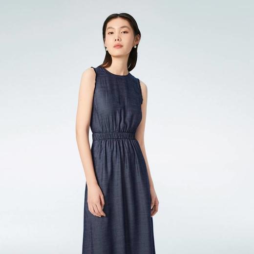 OVV 春夏新款女装舒适镂空设计流苏点缀圆领A字无袖连衣裙 商品图2