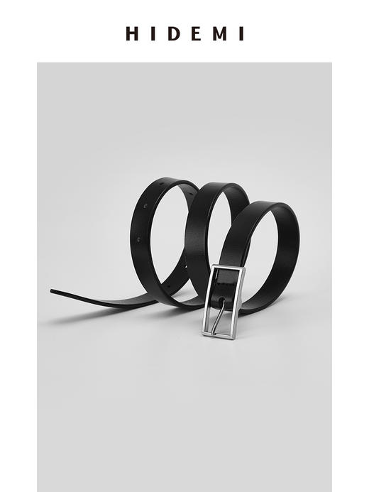 HIDEMI 简约方扣牛皮腰带 商品图3