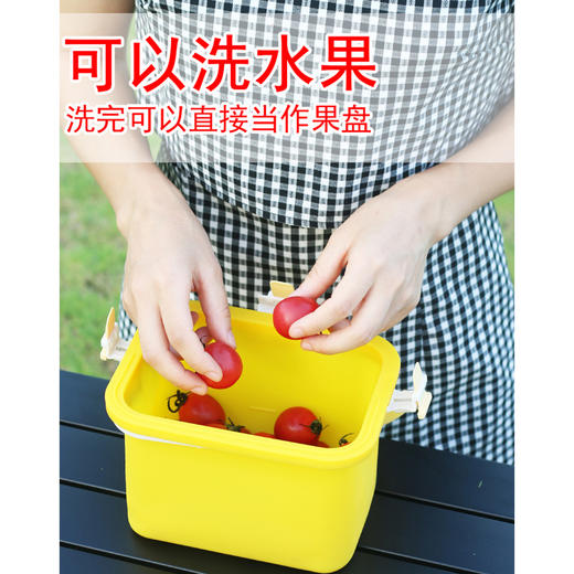 【露营必备 折叠硅胶便当盒】儿童手提两用便当盒 食品级硅胶 折叠保鲜饭盒 微波炉可用 能手提易携带 商品图1