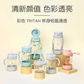 Richell利其尔儿童吸管杯宝宝学饮杯婴儿喝水杯直饮透透杯子家用LQE-204231-4354