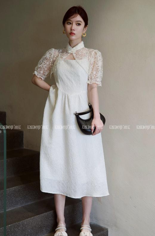 【门店同款】2023年夏季珍珠蕾丝披肩吊带裙 150566894 商品图2