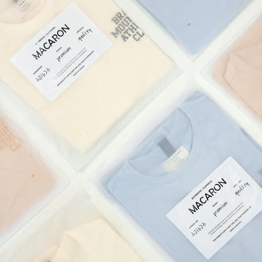 马登女装美式休闲马卡龙纯色短袖T恤字母印花多巴胺女孩穿搭上衣 商品图1