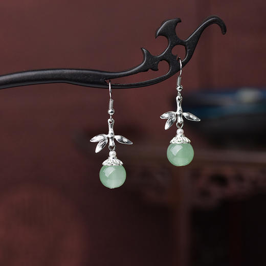 JGL-03220307古风竹节耳环古装耳饰云南民族风耳饰地摊饰品小清新耳环吊坠 商品图3