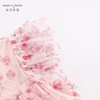 马克珍妮新款夏装 女童粉色碎花蝴蝶袖网纱连衣裙230818 商品缩略图3