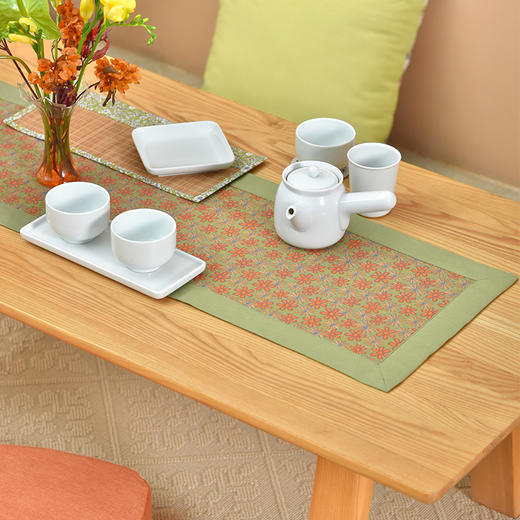 雏菊系列茶席新中式复古茶旗 商品图0