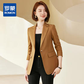 【羊毛混纺】罗蒙春秋款小西装外套女士商务休闲通勤百搭单西服上衣女