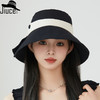 ZQ-R2-M2417 日系拼色扣子全棉渔夫帽女韩国春夏宽檐遮脸帽百搭盆帽潮 商品缩略图1