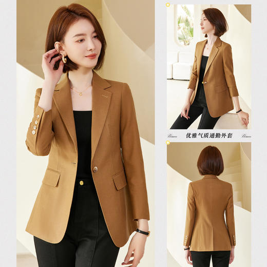 【羊毛混纺】罗蒙春秋款小西装外套女士商务休闲通勤百搭单西服上衣女 商品图2