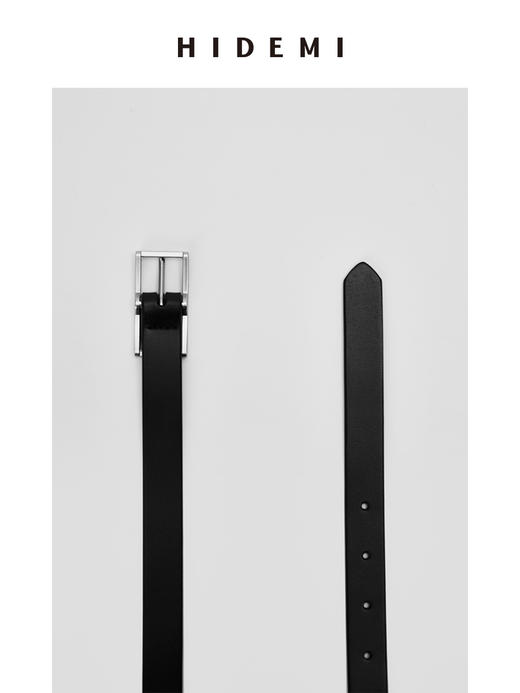 HIDEMI 简约方扣牛皮腰带 商品图4