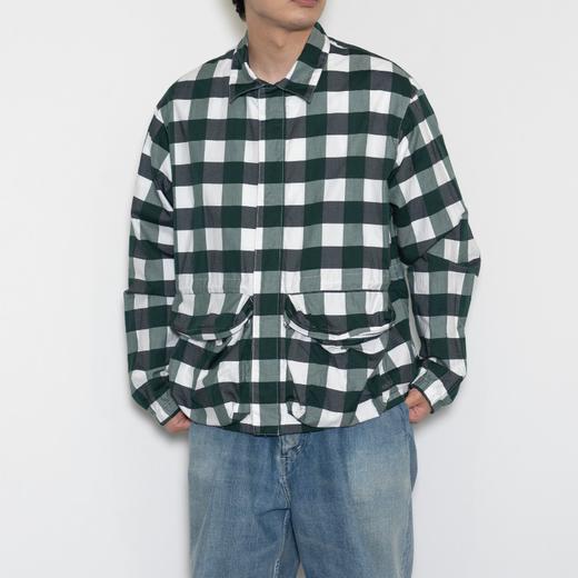 UNUSED Gingham checked jacket 超长棉编织立体口袋格子夹克外套 商品图0